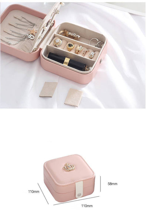 PEACH ACCESSORIES - PUR031 Crowned little jewellery organizer: Pink