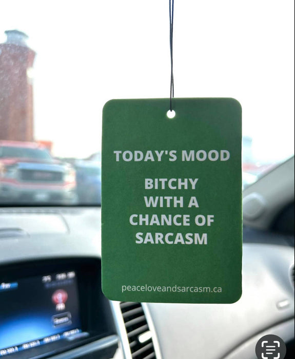 Peace, Love and Sarcasm - Today's Mood Air Freshener