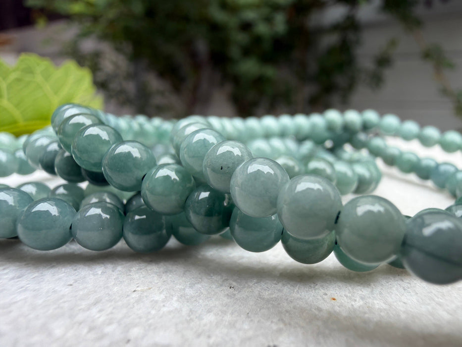 KayleeNYC - Natural 4mm Guatemala Jade Stretch Bracelets
