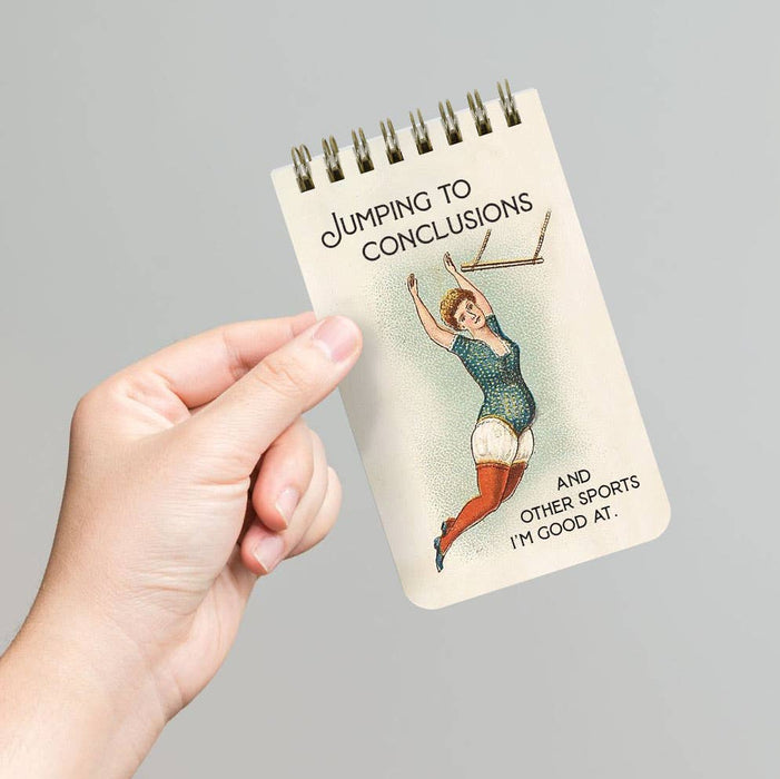 Bad Betty Greeting Co. - Jumping to Conclusions - Funny 3x5 Spiral Memo Notepad