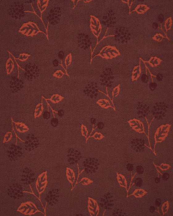 Fable England Blackberry Reversible Burgundy Scarf | Long Jacquard Scarf