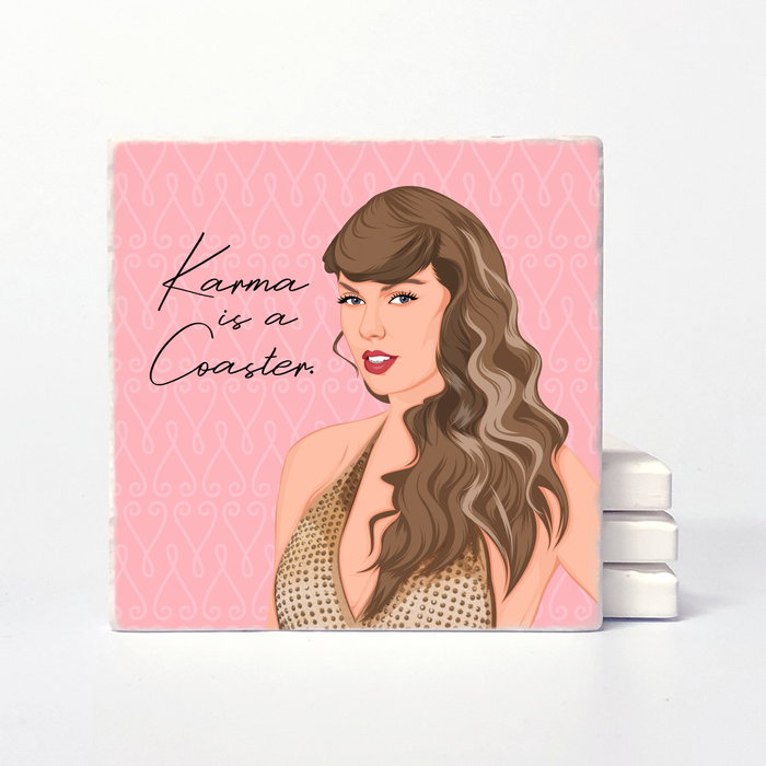 Versatile Coasters CA - Taylor Swift- Karma is a coaster.