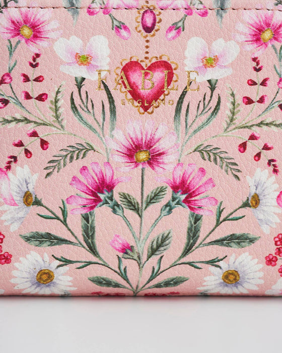 Fable England UK - Floral Heart Pink Purse