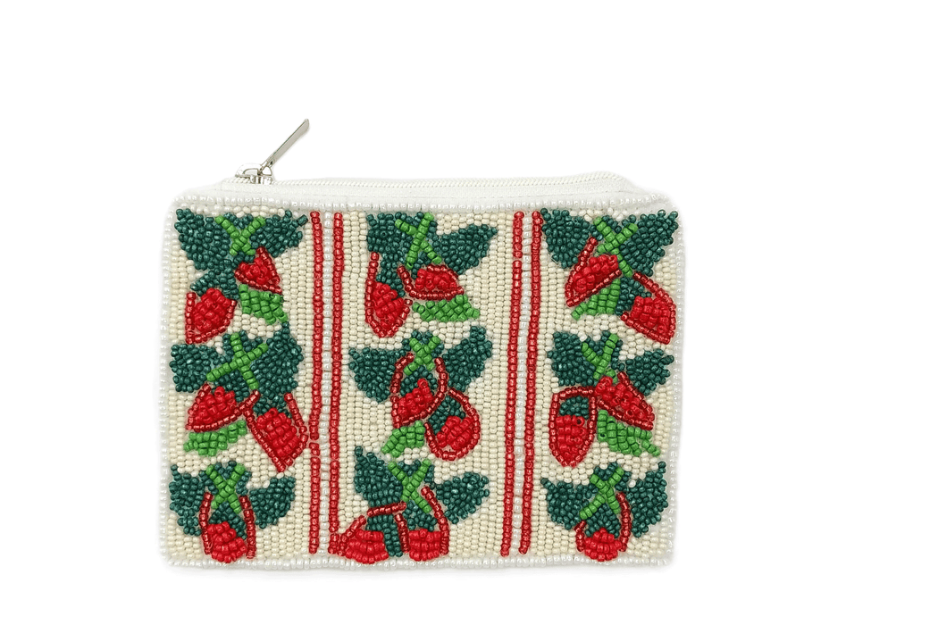 Nima Accessories Inc - Ladies Tomato Vines Fully Beaded Coin Purse