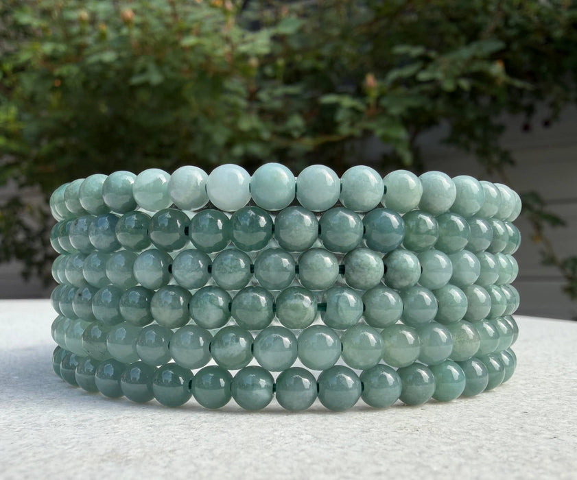 KayleeNYC - Natural 4mm Guatemala Jade Stretch Bracelets