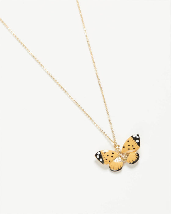 Fable England - FABLE Enamel Butterfly Long Necklace