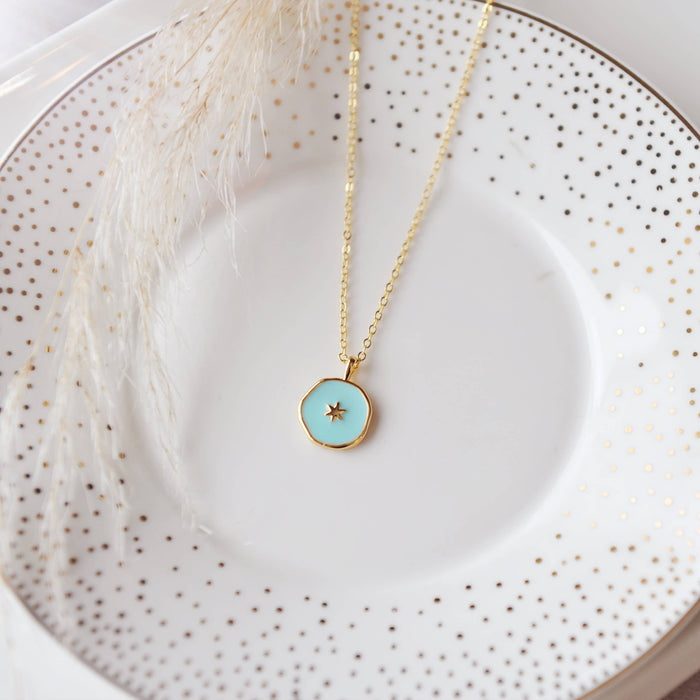 Oh So Lovely - Blue star pendant necklace