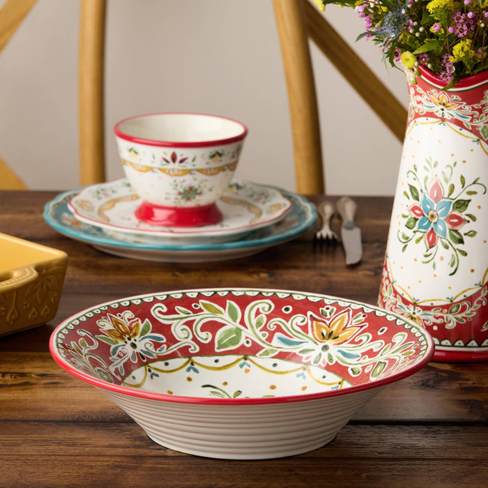 Provence Statement Serving Bowl – 13” Ceramic Salad & Pasta Bowl