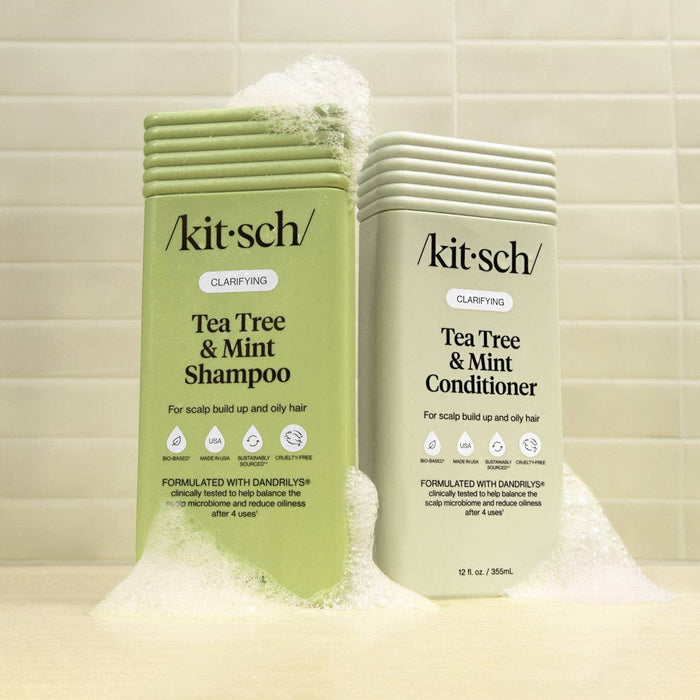 Kitsch Tea Tree & Mint Clarifying Conditioner | Lightweight Hydration for Oily, Buildup-Prone Hair