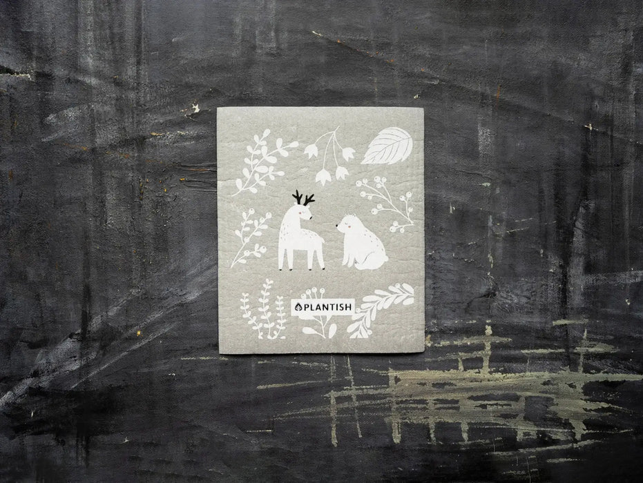 Plantish - Deer Bear - Swedish Sponge Cloth
