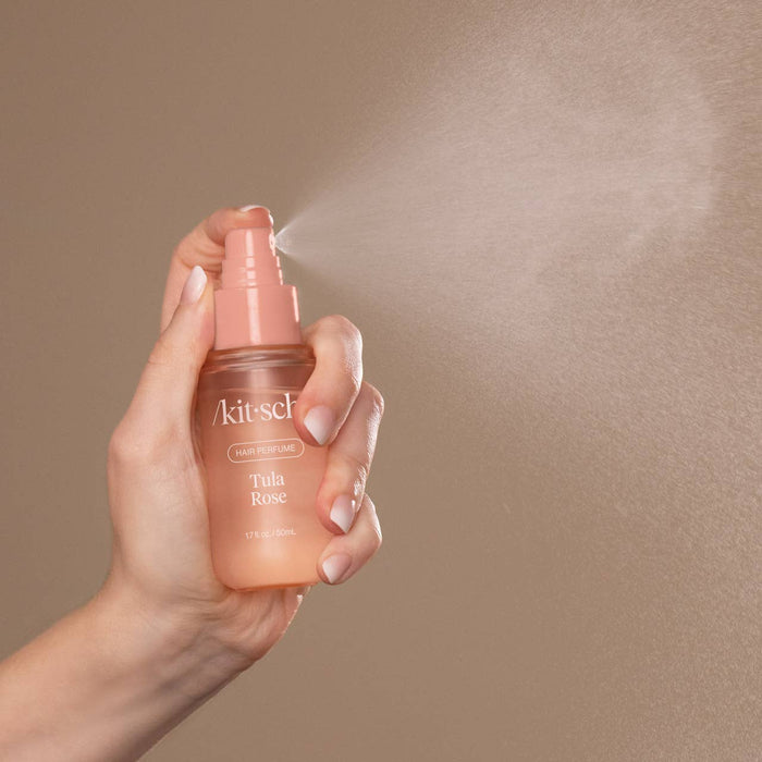 Kitsch Hair Perfume – Tula Rose Scented Hair with Odor-Eliminating Technology (Rose Bloom & Creamy Sandalwood, Clean Deodorizing Formula)