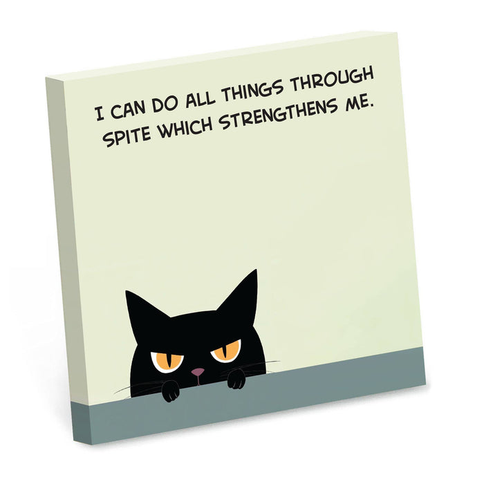 Bad Betty Greeting Co. - I Can Do All Things Through Spite - Funny Sticky Note Pad