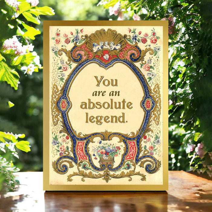Bad Betty Greeting Co. - You Are an Absolute Legend - Vintage Style Greeting Card