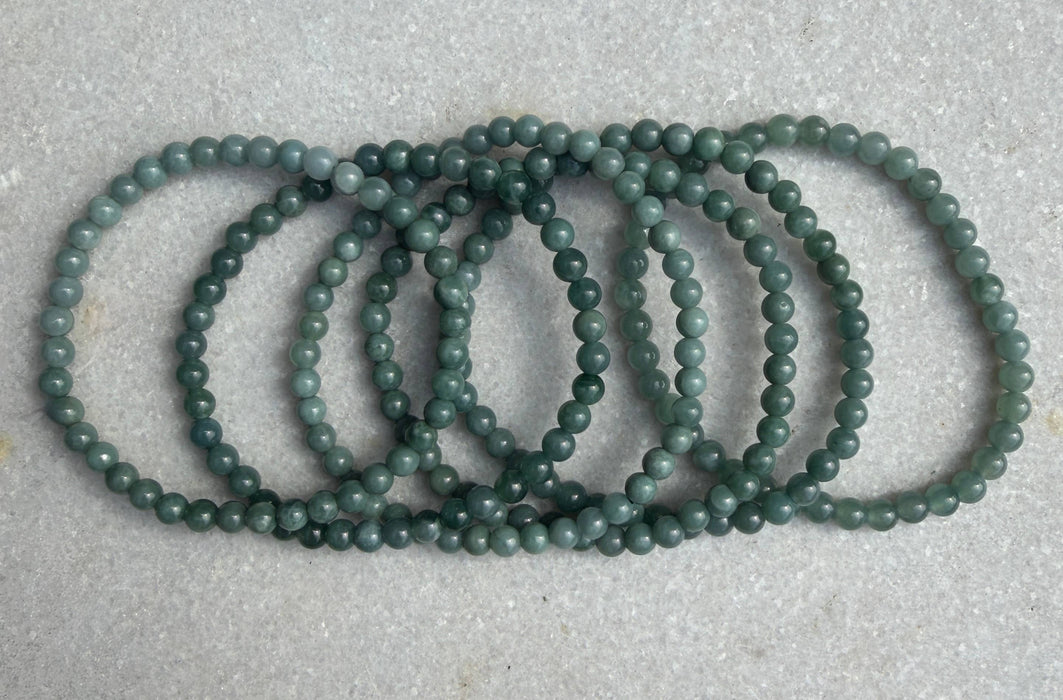 KayleeNYC - Natural 4mm Guatemala Jade Stretch Bracelets
