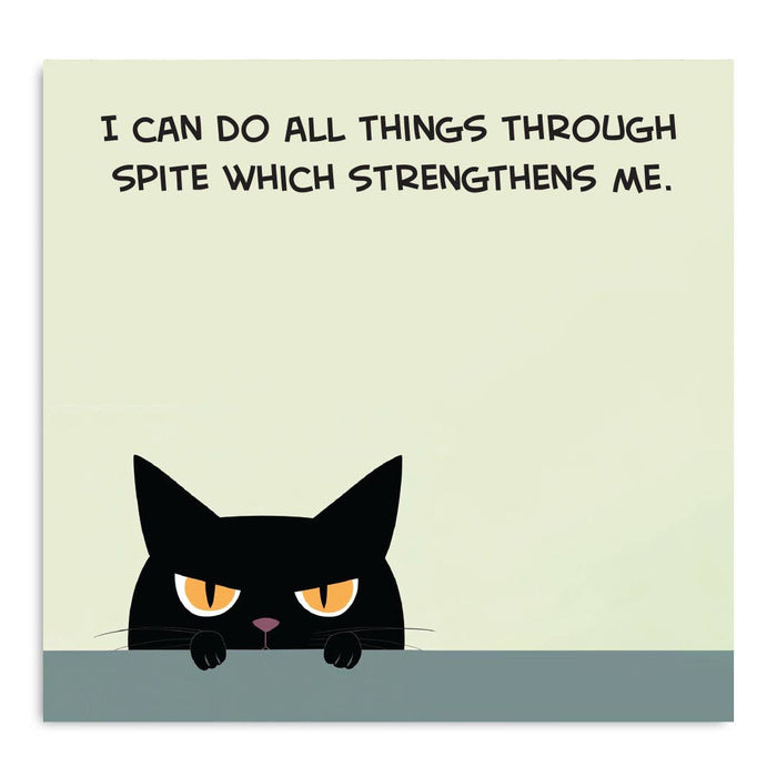 Bad Betty Greeting Co. - I Can Do All Things Through Spite - Funny Sticky Note Pad