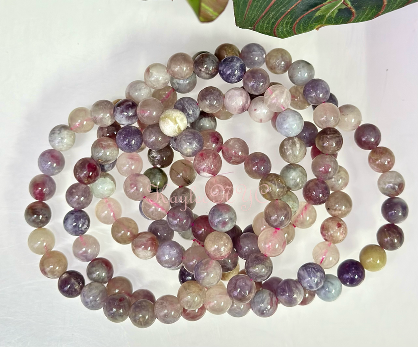 KayleeNYC - 8mm Natural Unicorn Stone Crystal Healing Stretch Bracelet