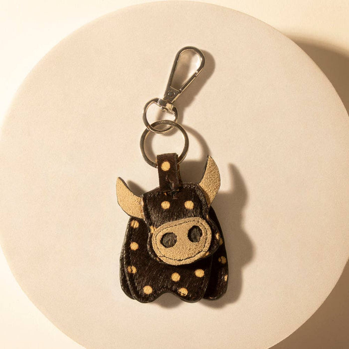 Myra Bag - Outpost Bull Keychain in Desert Hide Mix: Desert Hide Mix