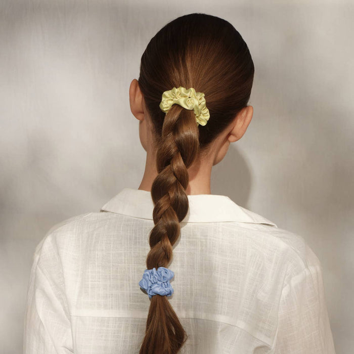 Kitsch Roost Satin Scrunchies – Extra Gentle 5-Pack in Pastel Multicolo
