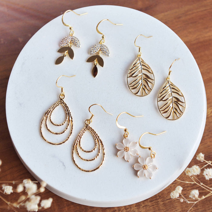 Oh So Lovely - DANIELLA Water Drop Charm Earrings