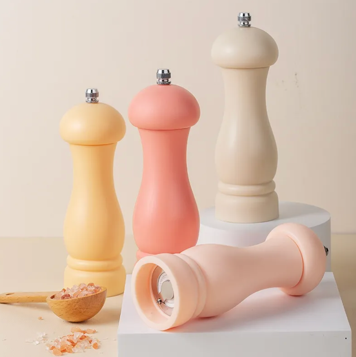 Homerely - Refillable Morandi Colour Salt and Pepper Mill: Off-White