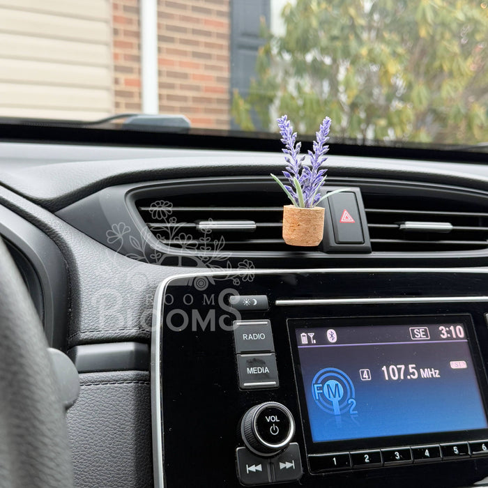 Vroom Blooms - Lavender Flower Vent Clip Car Air Freshener (Reusable): *Cabana Sandalwood*