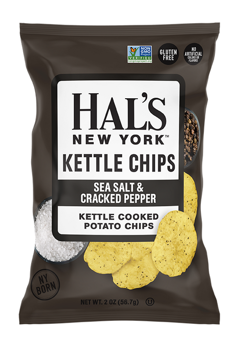 Hal's New York - Hals NY Sea Salt & Cracked Pepper Chips, 2 oz.