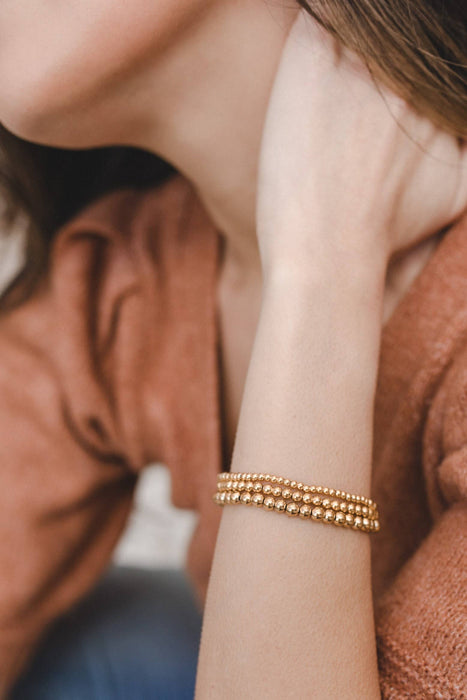 Space 46 - Gold Filled Bead Stretch Bracelet