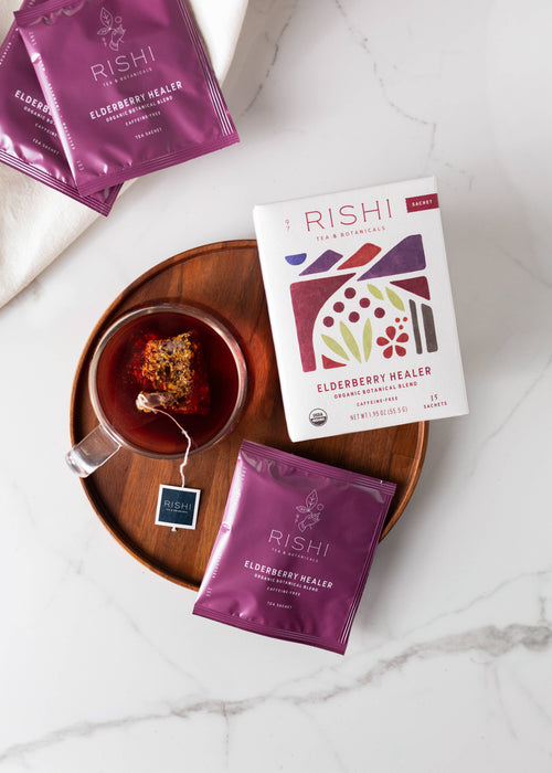 Rishi Tea & Botanicals - Elderberry Healer Organic Herbal Tea Sachets
