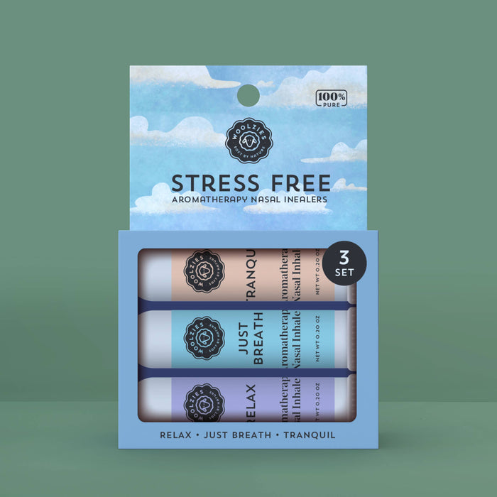 Woolzies - Stress Free  Set Of 3 Nasal Inhalers
