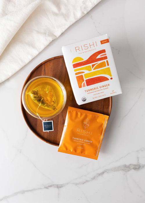 Rishi Tea & Botanicals - Turmeric Ginger Organic Herbal Tea Sachets