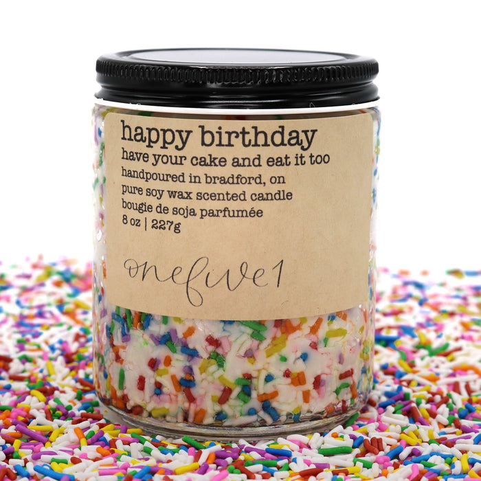 onefive1 - happy birthday soy candle BIRTHDAY GIFT IDEA
