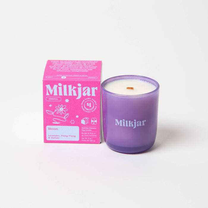 Milk Jar Candle Co. - Bloom - Essential Oil Coconut Soy 8oz Candle