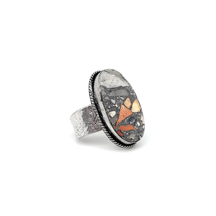 Anju Jewelry - Kashi Semiprecious Stone Ring - Maligano Jasper
