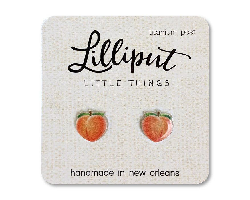 Lilliput Little Things - NEW Peach Emoji Earrings