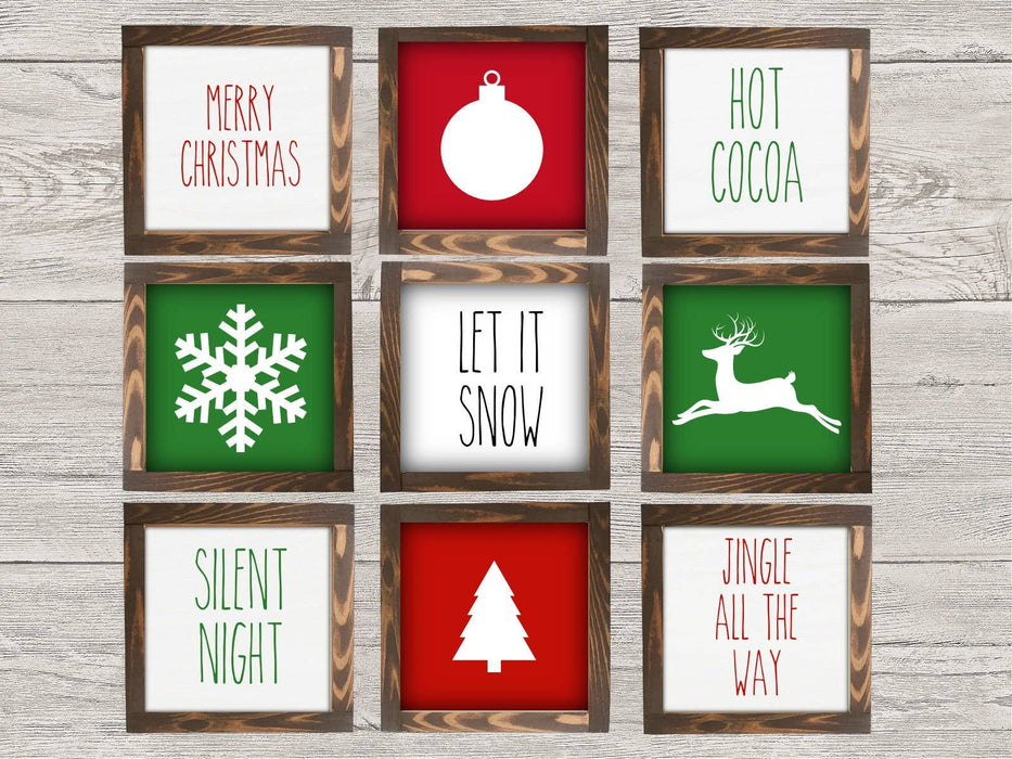 STRONG N FREE CDN - Christmas Mini Signs | Christmas Tiered Tray Decor | Christmas Decor