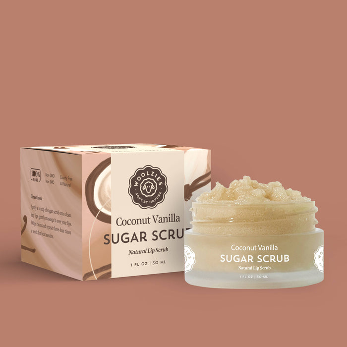 Woolzies - Coconut Vanilla Natural Sugar Lip Scrub