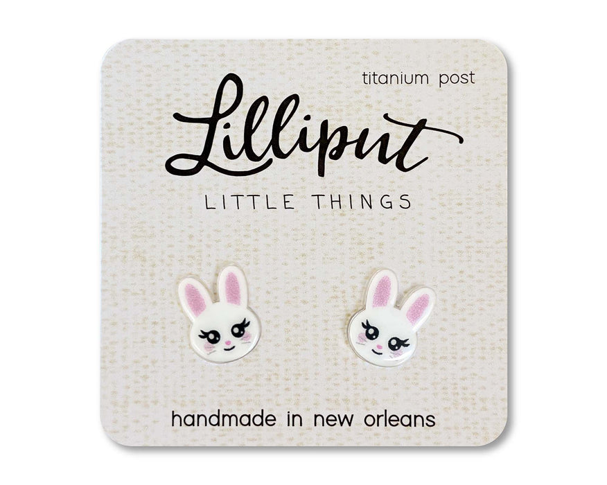 Lilliput Little Things - White Bunny Earrings