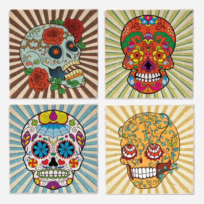 Versatile Coasters CA - Sugar Skulls Coasters: 4"x4"